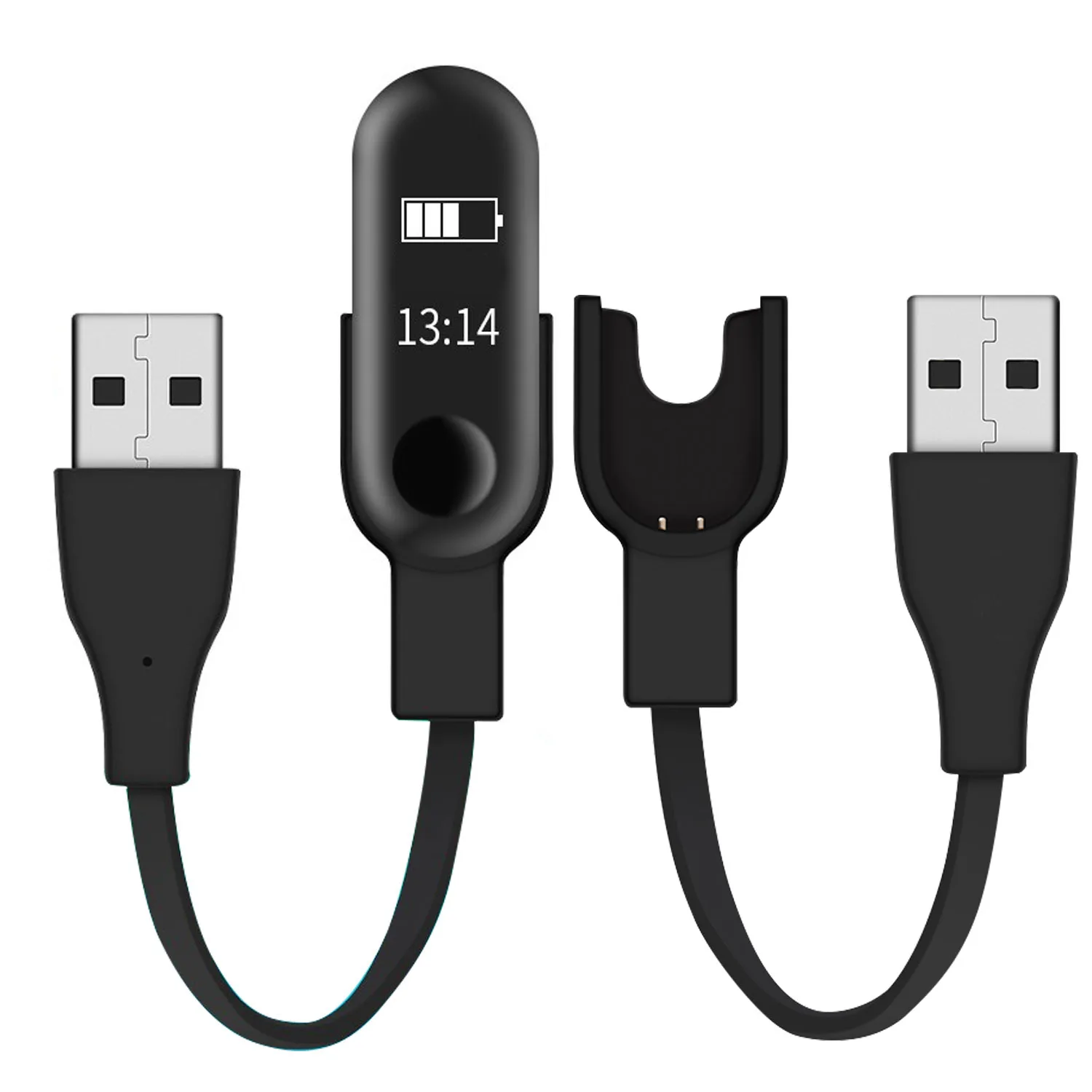 

Gosear 2pcs Portable Replacement USB Charger Wire Line Charging Cable Cord Accessories for Xiaomi Mi Band 3 Band3 Miband 3 Mi3