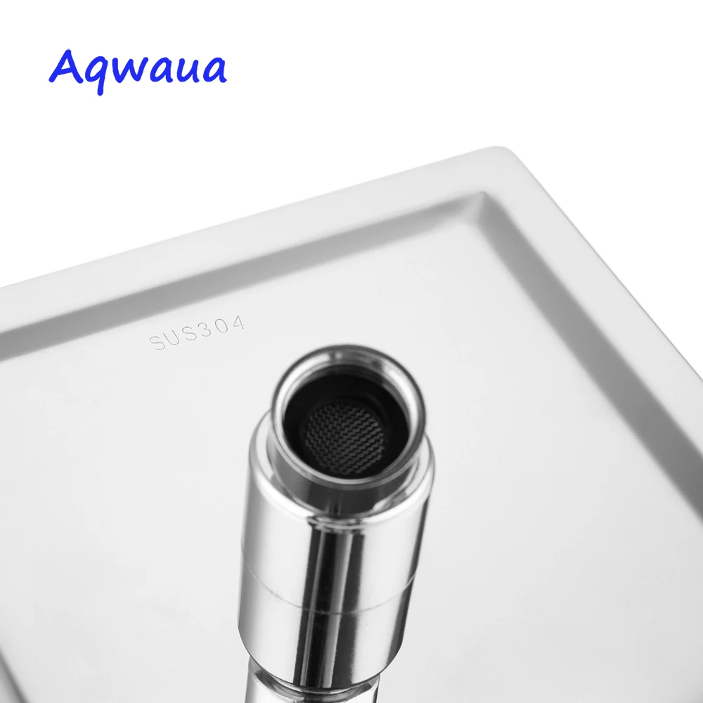 Насадка для душа Aqwaua квадратная насадка с дождевой насадкой 6 дюймов SUS 304