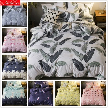 

Plant leaves Pattern Duvet Cover 3/4 pcs Bedding Set Double Queen King Size Quilt Comforter Pillow Case Sheet Bed Linens 180x220