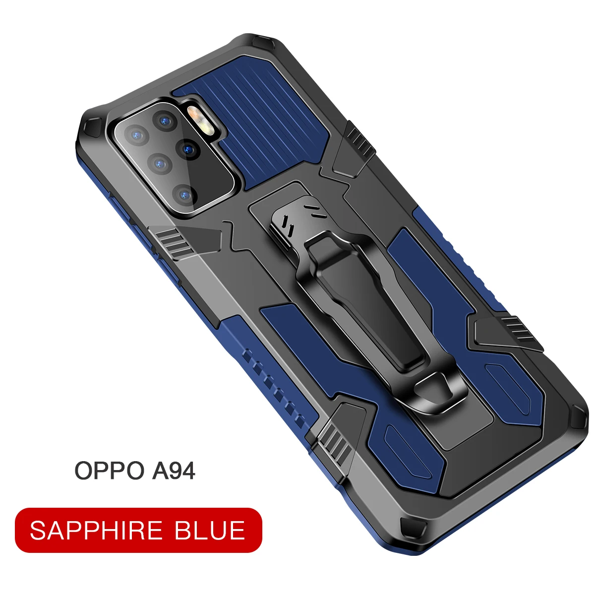 Enhanced Armor Shockproof Case with Metal Belt Clip Stand and Bracket Back Cover
