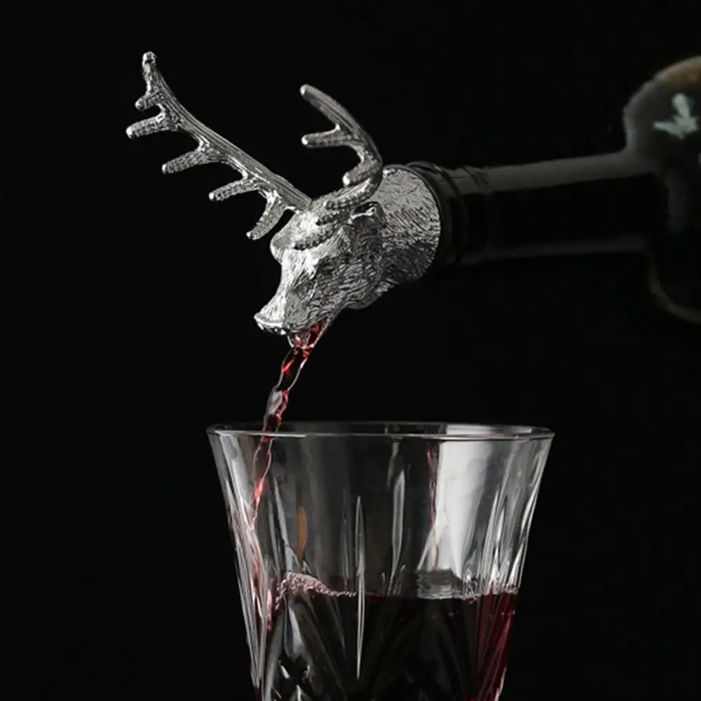 

Zinc alloy Bottle Stopper Wine Cork Vacuum Reusable Plug Sealer Red Pourer Wine Cap Pouring Party Gifts