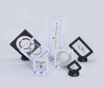

200pcs/lot Transparent Jewelry Suspended Floating Display Rack Case Stand Holder Box Jewellery Display Rack