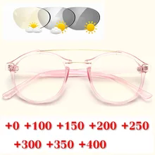 Имитация дерева круглый переход солнцезащитные очки фотохромные очки для чтения мужские диоптрий дальнозоркость Анти-усталость очки для чтения FML