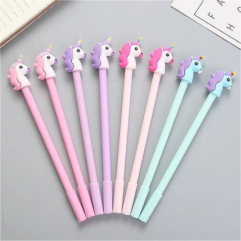 

Hot Sale Kawaii Unicorn Gel Pen High-quality Colorful Candy Cute Ink Black School Writing Office Supply Stationery Escolar