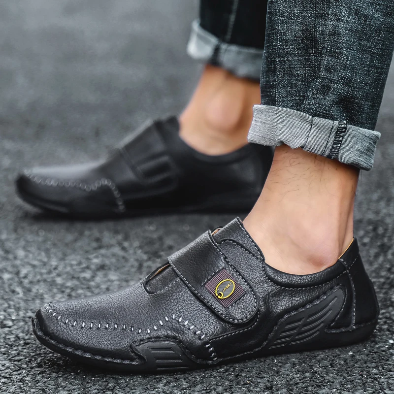 Casual Mannen Echt Lederen Schoenen Boot Man Schoenen Instappers Mocassin  Mannen Loafer Man Slip Op Mocassins Rijden Merk desinger|Sandalen voor  Mannen| - AliExpress