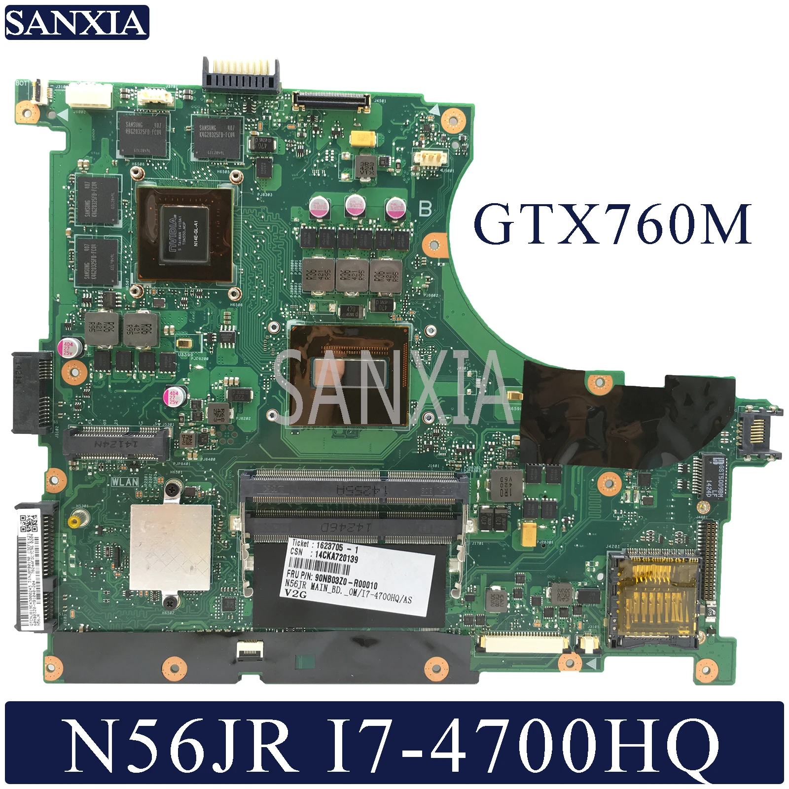 Материнская плата KEFU N56JR для ноутбука ASUS оригинальная материнская I7-4700HQ GTX760M |
