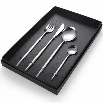 

Stainless Steel Cutlery Forks Knives Spoons Set of Dinnerware Set Cutlery Box Western Dinner Set Case for Cutlery Flatware Sets