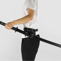 Ceinture épée en cuir PU 1/2/3, porte-épée médiéval, gaine de taille, pour hommes adultes, chevalier, arme de combat, anneau, sangle 4