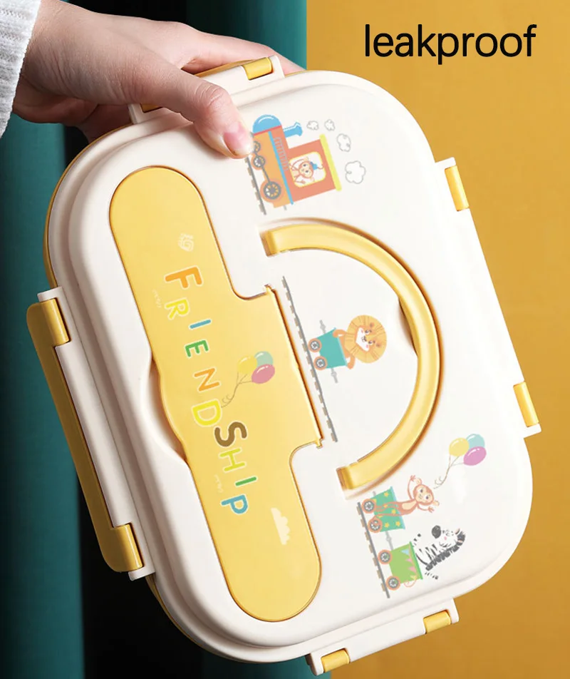 Cute Bento Lunch Box for Kids School Children Microwavable Stainless Steel Kindergarten Children's Bread Sandwich Food Box