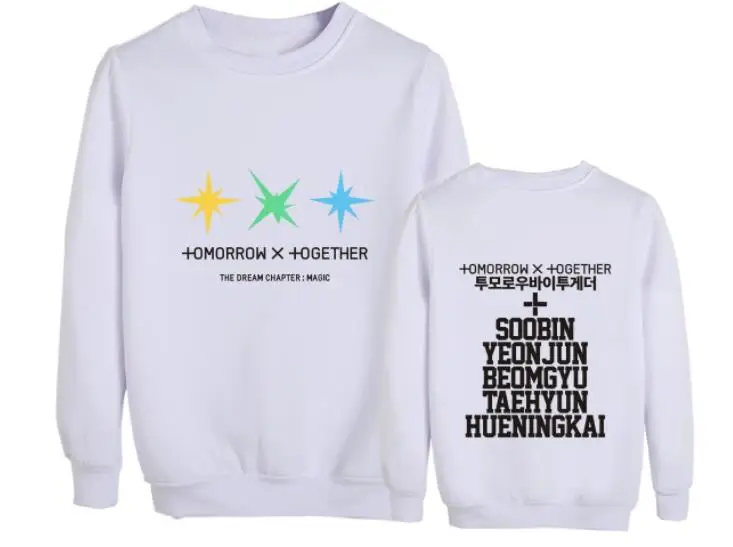 Новое поступление txt the dream chapter magic album одноименный Принт толстовки kpop унисекс флисовый пуловер с круглым вырезом толстовка - Цвет: 11