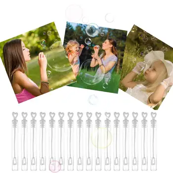 60pcs 60pcs Love Heart Wand Tube Bubble Soap Bottle Playing Fun kid Toy Wedding Decor Compact and Portable Carry Convenient 1