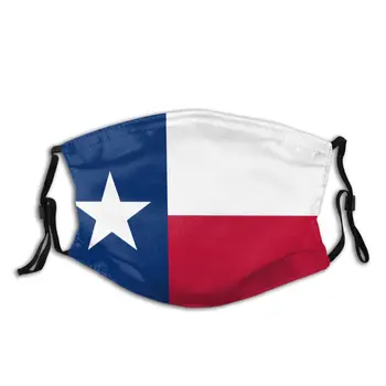 

Texas Flag Non-Disposable Face Mask with filter Dustproof Mask Protection Cover Respirator Mouth Muffle