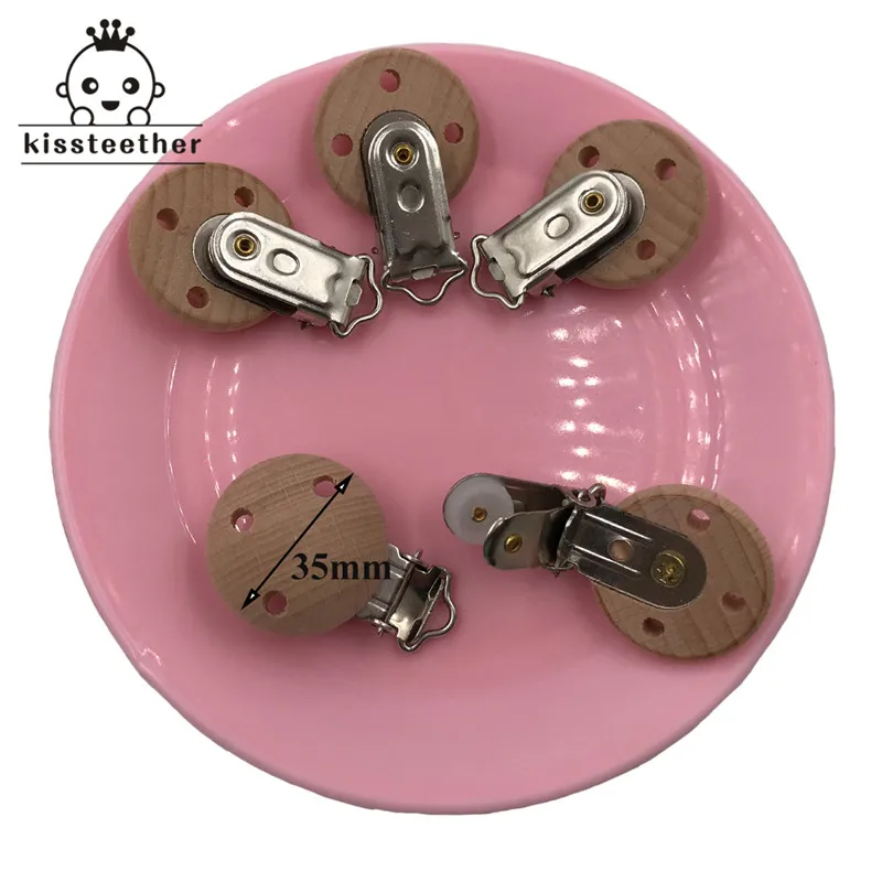 20pcs Wooden Pacifier Clip Nursing Accessories Beech s Chewable Teething Diy Dummy Chains Baby Teether