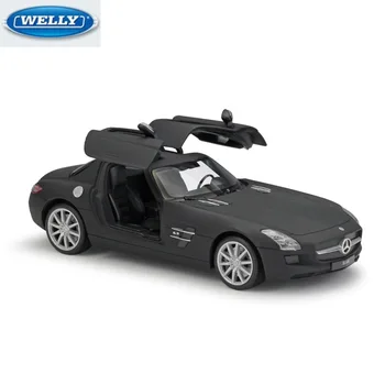 

WELLY 1:24 MERED BNZ SLS AMGMERED BNZ Simulation Alloy Car Model Gift Decoration Toy Die-cast Metal Toy Car Original Box