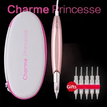 Высокое качество розовое золото электрическая Татуировка микроблейдинг ручка полуперманентный макияж бровей губ подводка для глаз тату машина ручка