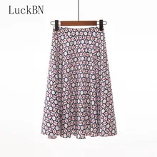 Новинка; Лидер продаж; сезон весна-осень; женские юбки с высокой талией; Повседневная тонкая короткая юбка трапециевидной формы; винтажная юбка с цветочным принтом для женщин; Faldas Mujer Moda