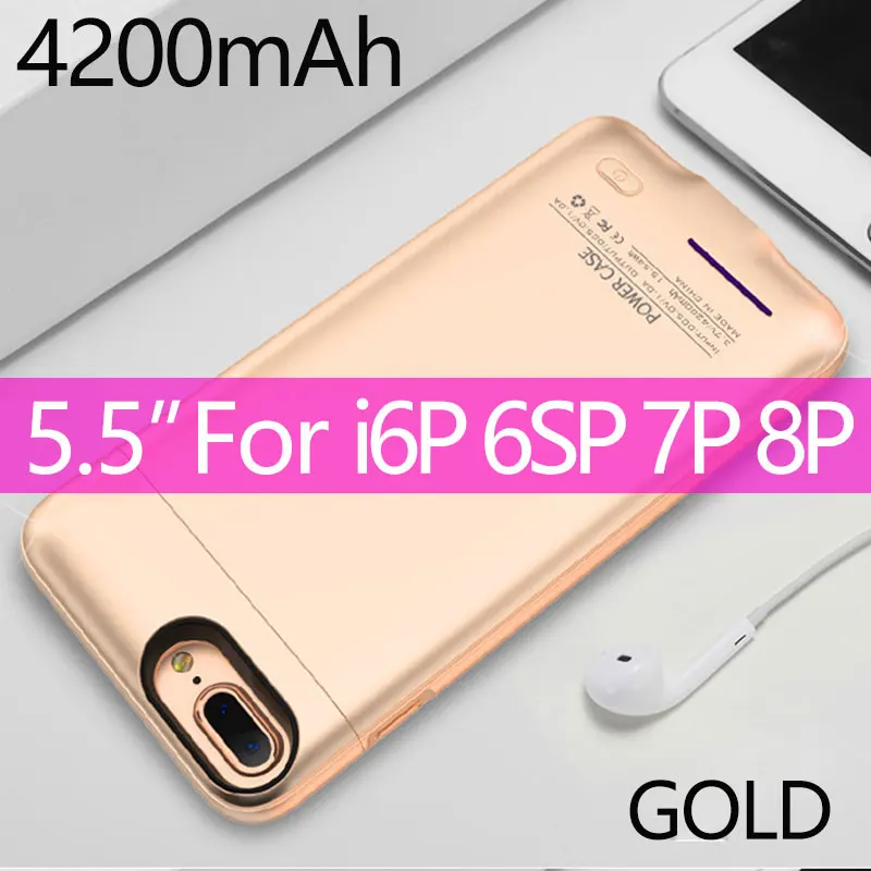Внешний аккумулятор, портативное зарядное устройство, чехол для iPhone 6, 6s, 7, 8 plus, зарядное устройство для мобильного телефона, чехол для зарядки - Цвет: As Picture Show2