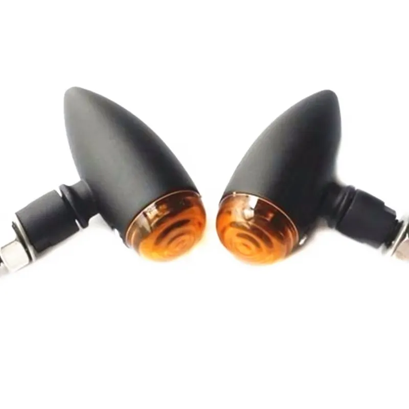 

Black Motorcycle Bullet Turn Signals Indicators Blinker Lights 12v For Honda Yamaha Suzuki Kawasaki Scooter Offroad