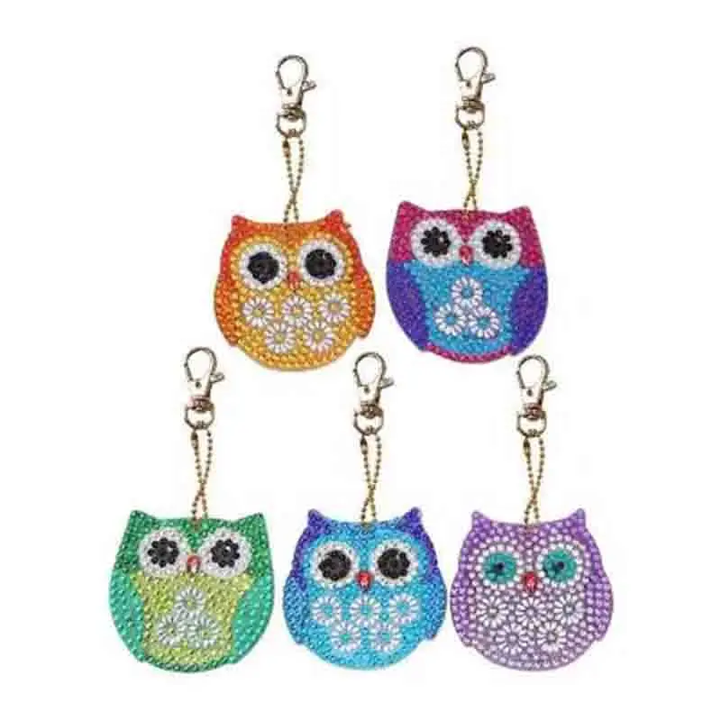 DIY diamond keychain special shape key ring cross stitch embroidery handbag set | Дом и сад