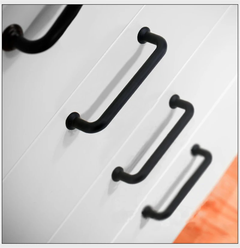 Description Picture 6 of itemBlack Rose Gold Cabinet Handles Zinc Alloy Kitchen Cupboard Door Pulls Drawer Flush Knobs Decorative Furniture Handle Hardware