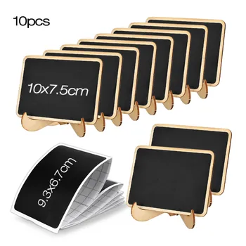 

10pcs Jars Sticker Blackboard Stickers Kitchen Label Sticker For Storage Organizer Spices Stickers With 10pcs Wooden Blackboard