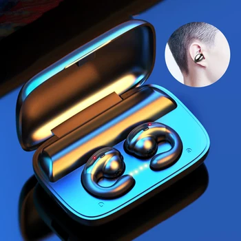 

Bluetooth 5.0 Bone Conduction TWS Earphones Binaural Earbuds With 2200mAh Charging Case Phone Charger HiFi Stereo TWS Headphones
