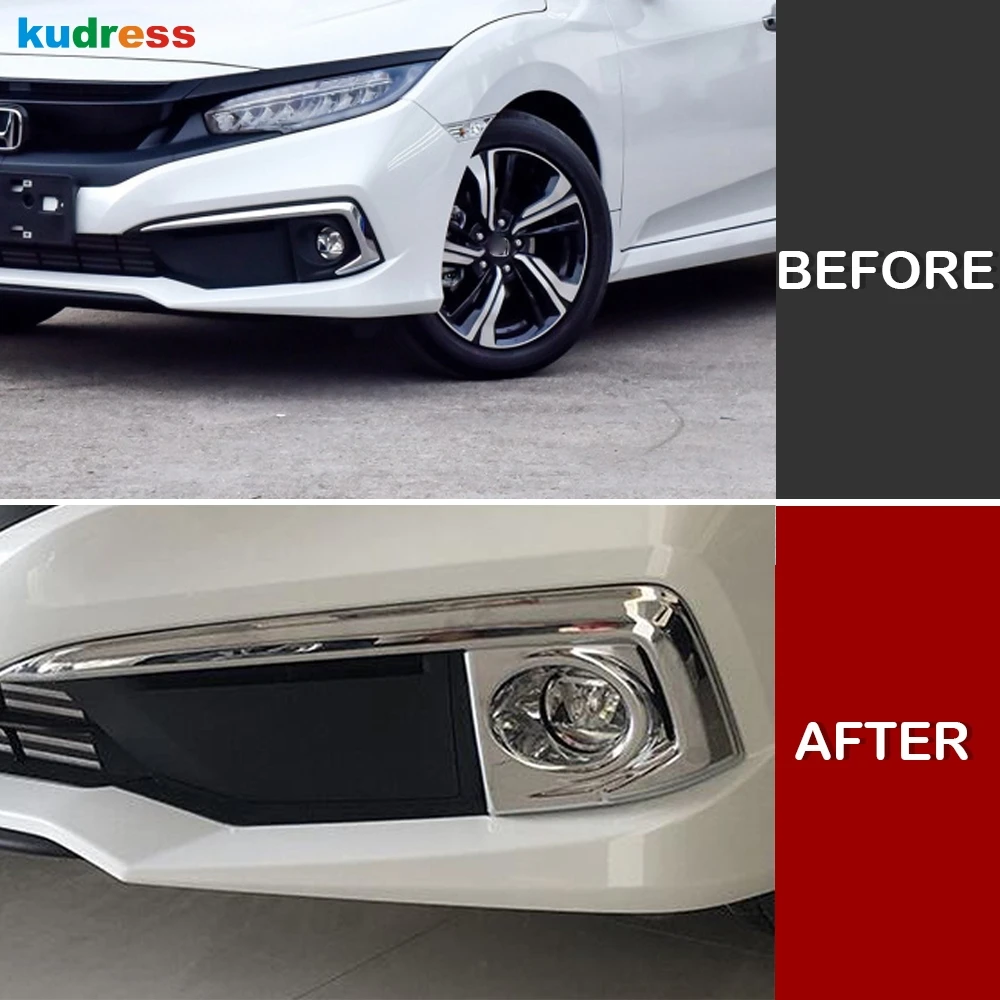 Для Honda Civic Седан 2019 углеродного волокна автомобильные передние противотуманные