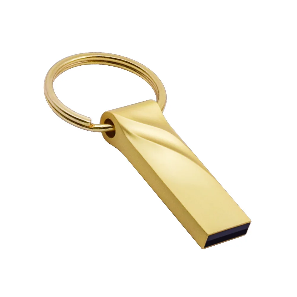 gold USB флеш-накопители 64G 128G мини Usb флеш-накопитель металлический флеш-накопитель флэш-накопитель с логотипом флеш-накопитель 4 GB/16 GB/32G/64G Бесплатный Логотип - Цвет: gold