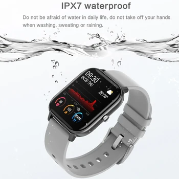 

2020 NEW P8 Full Touch Screen Movement Smart Watch Men Women Sport IP67 Waterproof Clock Heart Rate ECG Smartwatch for IOS