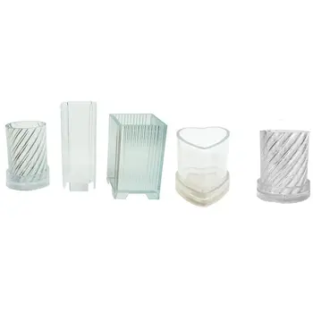 

2 set Candle Making Moulds Baking Moulds - Spiral + Heart shape & Square fine tooth + Round spiral + Cross square