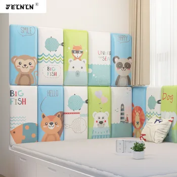 

Rectangular marine life pattern kids room anti-collision soft wall stickers headboard anti-smashing tatami foam wall stickers