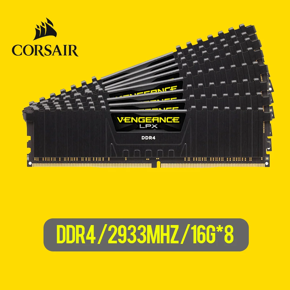 Corsair Vengeance LPX 128 ГБ (8X16 Гб) DDR4 2933 (PC4 23400) C16 1 35 V настольная память черный|Оперативная