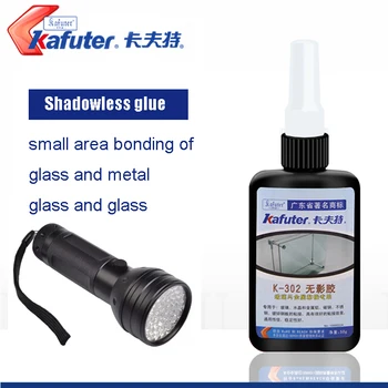 

Strong 50ml Kafuter UV Glue UV Curing Adhesive K-302+51 LED UV Flashlight UV Curing Adhesive Crystal Glass and Metal Bonding