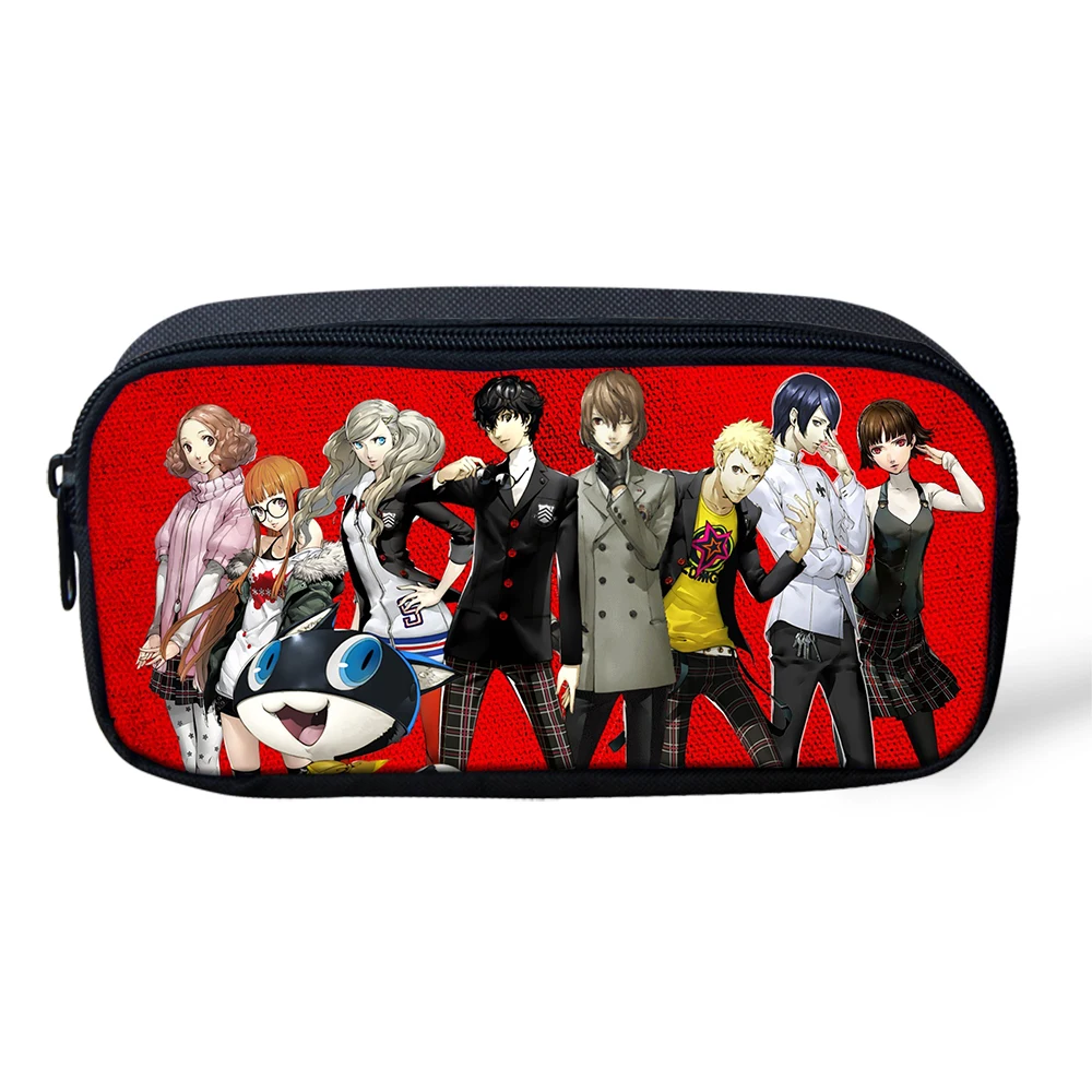 Аниме Persona 5 Черный Красный школьная сумка для детей девочка мальчик рюкзак Р5 Джокер сумка-кошелек с принтом Детский рюкзак Mochila Дорожная сумка - Цвет: CDGX2183K