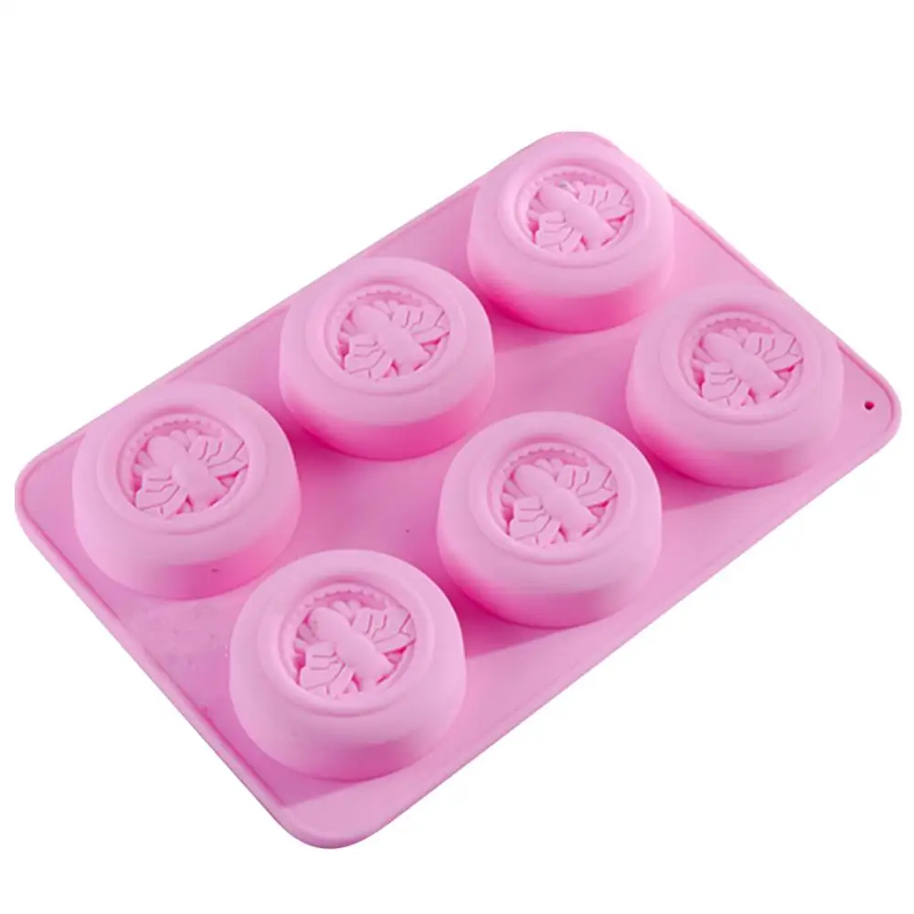 

Round Baking Mold Silicone Baking Cake Molds Bee Cartoon Pudding Soap Mould Honeycomb Shape Cake Mould Cake decorating Tools