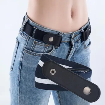 

2020 Women's new buckle-free style lazy fashion youth trend jeans belt Slim waist simple wild dress belts