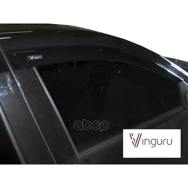 Комплект Дефлекторов Окон Renault Logan Ii- Сед Накладные К-Т 4 Шт.(Поликарбонат) Vinguru арт. AFV55414