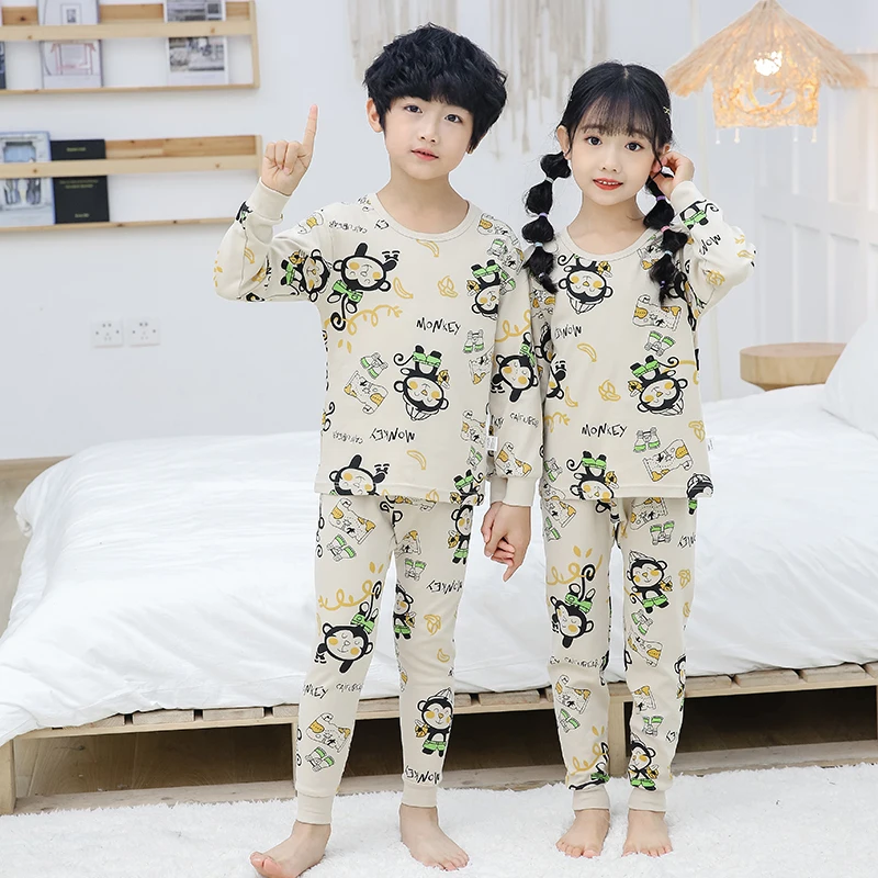 Sleepwear & Robes comfortable Kids Sleepwear Baby Girl Cotton Sets Boys Monster Dinosaur Homewear Pajamas Children Pyjamas Kids Nightwear 2-13Y Unisex Clothes nightgowns baby