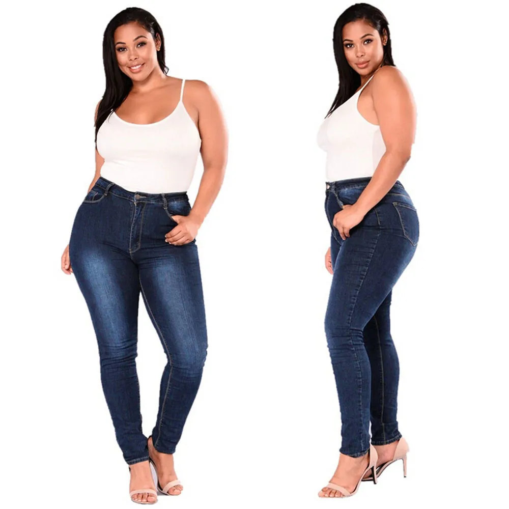 JAYCOSIN, женские джинсы 7XL, плюс размер, Feminino, повседневные, пуш-ап, джинсы, стрейчевые, с высокой талией, обтягивающие, облегающие, облегающие, брюки