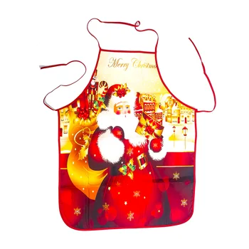 

1PC Red Christmas Aprons Adult Santa Claus Aprons Women Men Dinner Party Decor Home Kitchen Cooking Baking Cleaning Apron QA 267