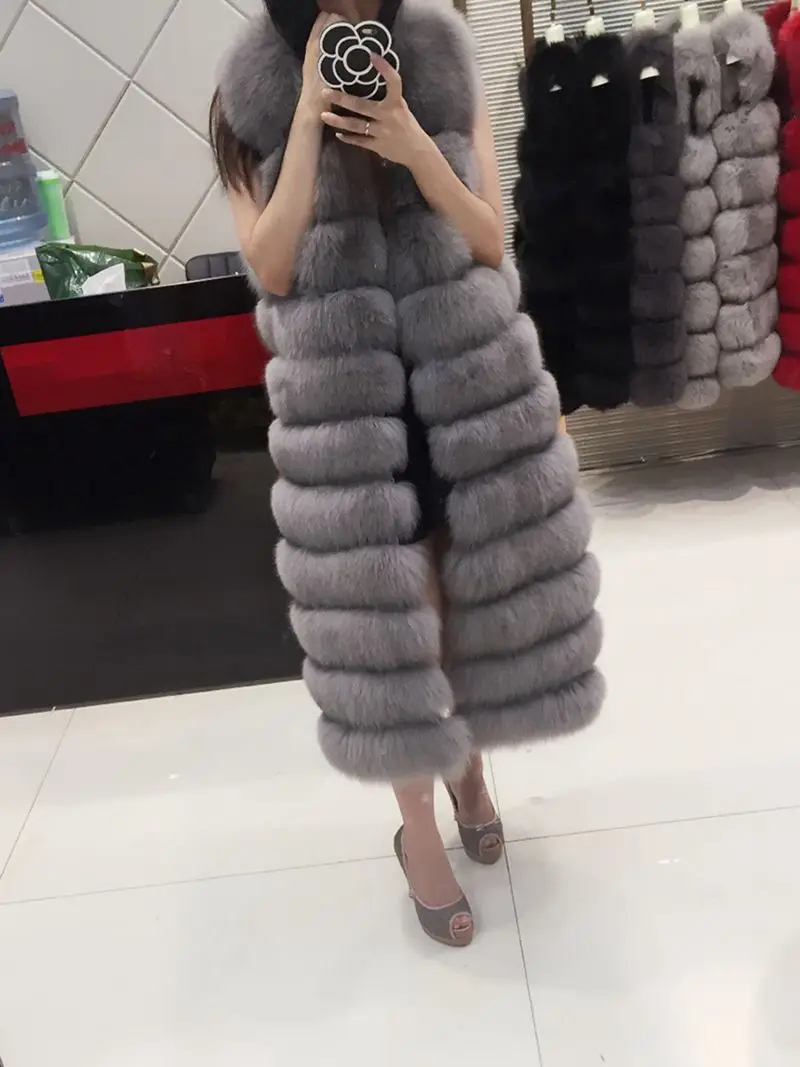 Manteau Fausse Fourrure Femme длинный 2019 теплый меховой жилет роскошный женский искусственный