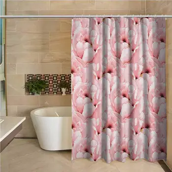 

Watercolor Professional Shower Curtain Vintage Hand Drawn Cute Flowers Blossoming Nature Spring Season Inspirations Decorative