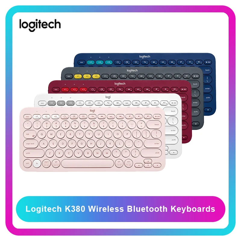 

Logitech K380 Multi-Device Bluetooth Wireless Keyboard Line Friends Pink Black Multi Colors Windows MacOS Android IOS Chrome OS