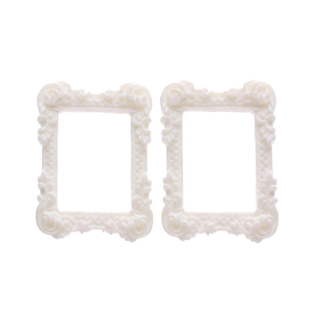 2pcs Resin Photo Frame Miniature Accessories Mini Photo Frame Crafts Simulation Furniture Doll House Decoration 13