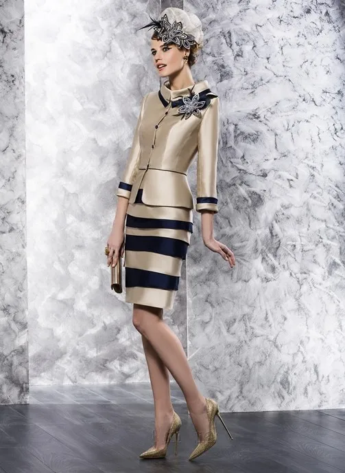 same as picture Vestidos de novia vestido de madrinha многоуровневые farsali дешевые женские платья длиной до колен короткие платья для матери невесты с жакетом - Цвет: same as picture