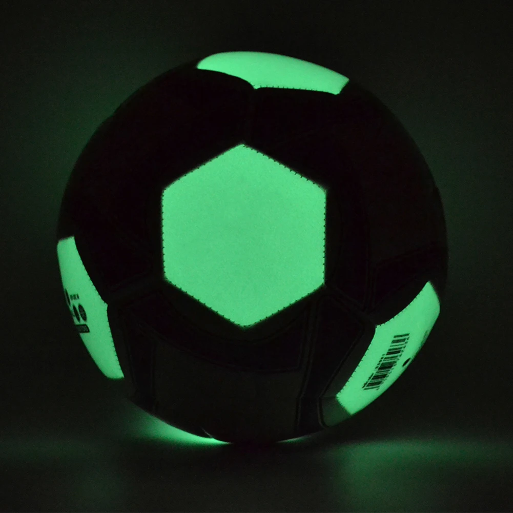 5 Standard Football Luminas Cense Soccer Ball Night Light Glowing Training No 