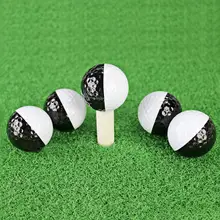 Professional Golf Ball Golf Training Soft Balls Practice Ball Black and White Double Layer Golf Practice Ball Training Accessory