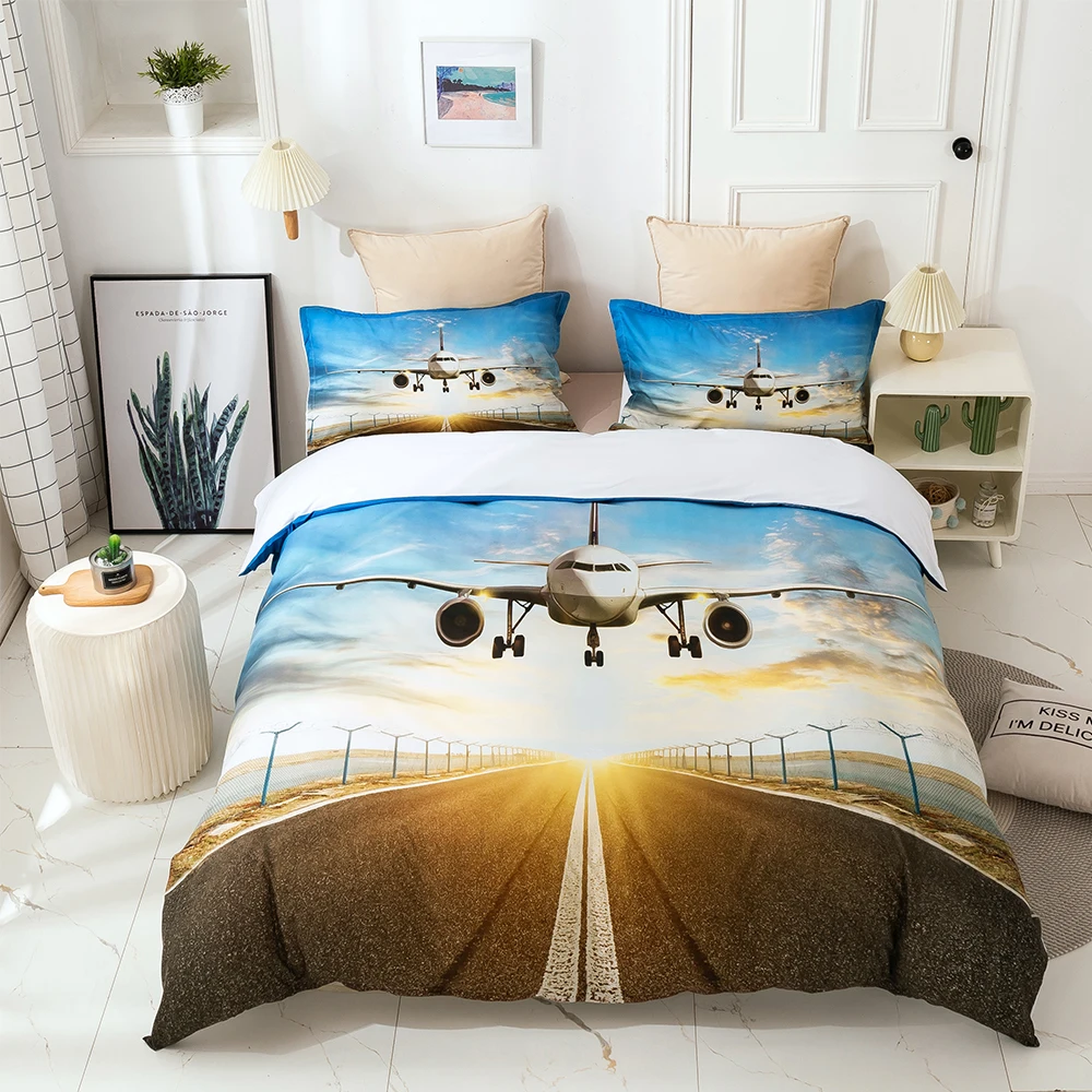 Boeing Airplane Bedding Set Blue Sky 