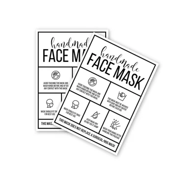 

Personalize Face Mask Card Maintenance Instructions Small shops use CARDS Care Card size is approx 2.75x3.75 inches