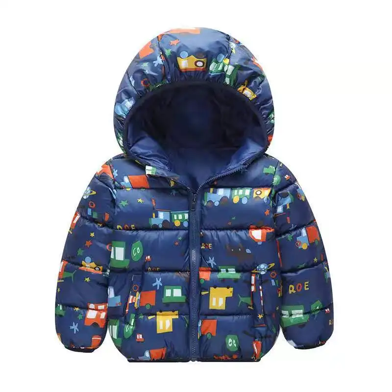 otouno Invierno chaqueta para nignos nininas abrigo grueso catido con capucha nivienos prendas de vestir exteriores ropa de nigno - Цвет: The picture color